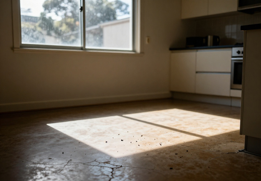 Cockroaches in an Oakhurst kitchen before treatment